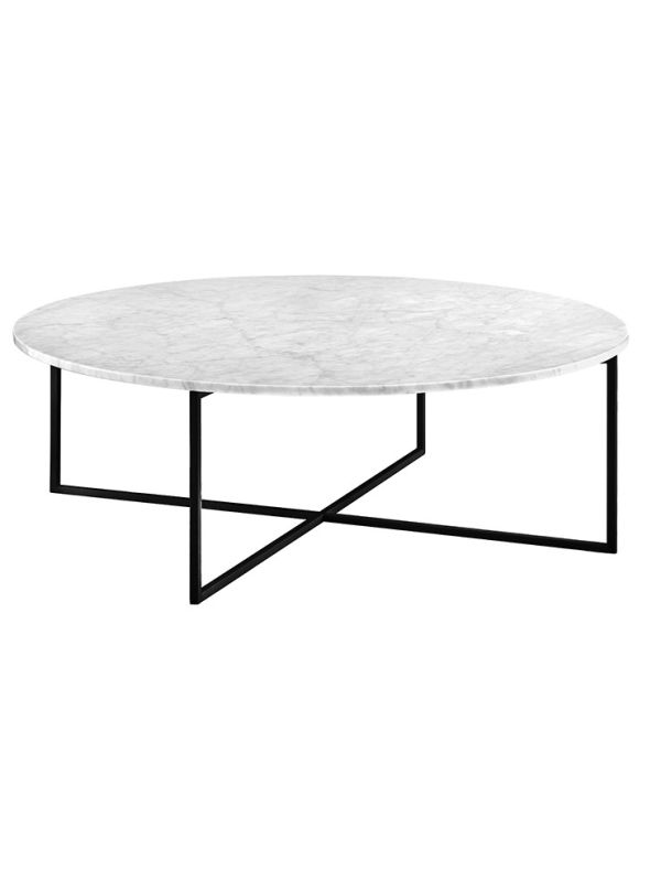 Elle Luxe Marble Round Coffee Table - Large