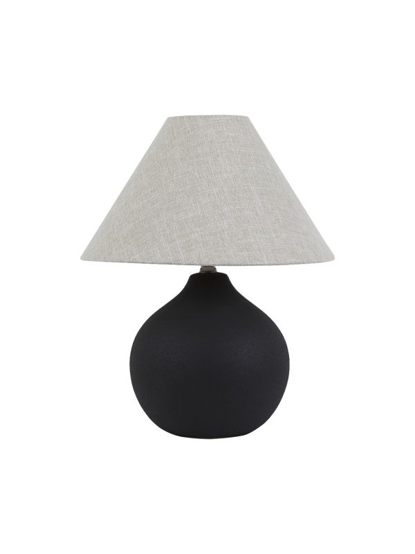 Lorne Ball Table Lamp - Black Sand/Wheat 