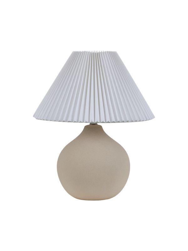 Lorne Ball Table Lamp - Nude Sand/White